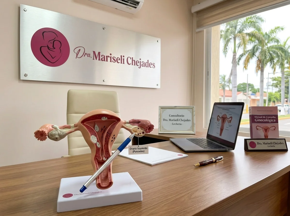 Dra Mariseli Chejades explicando las causas de las punzadas en el ovario izquierdo y retraso menstrual